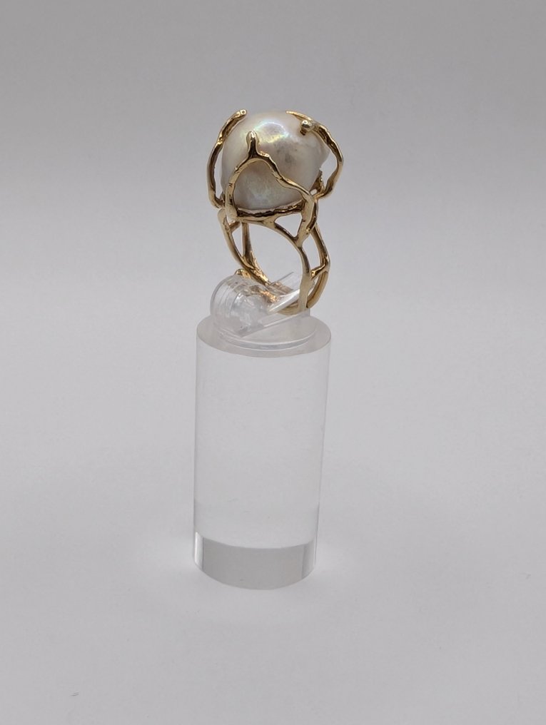 珍珠 - 银 - 戒指 #2.1