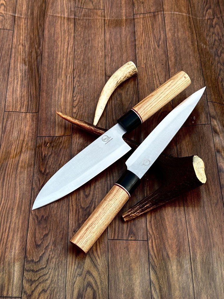 厨刀 - 日式风格。手工厨房刀，厨师刀，ASH木，Risen 10/53 - 亚洲 #1.0