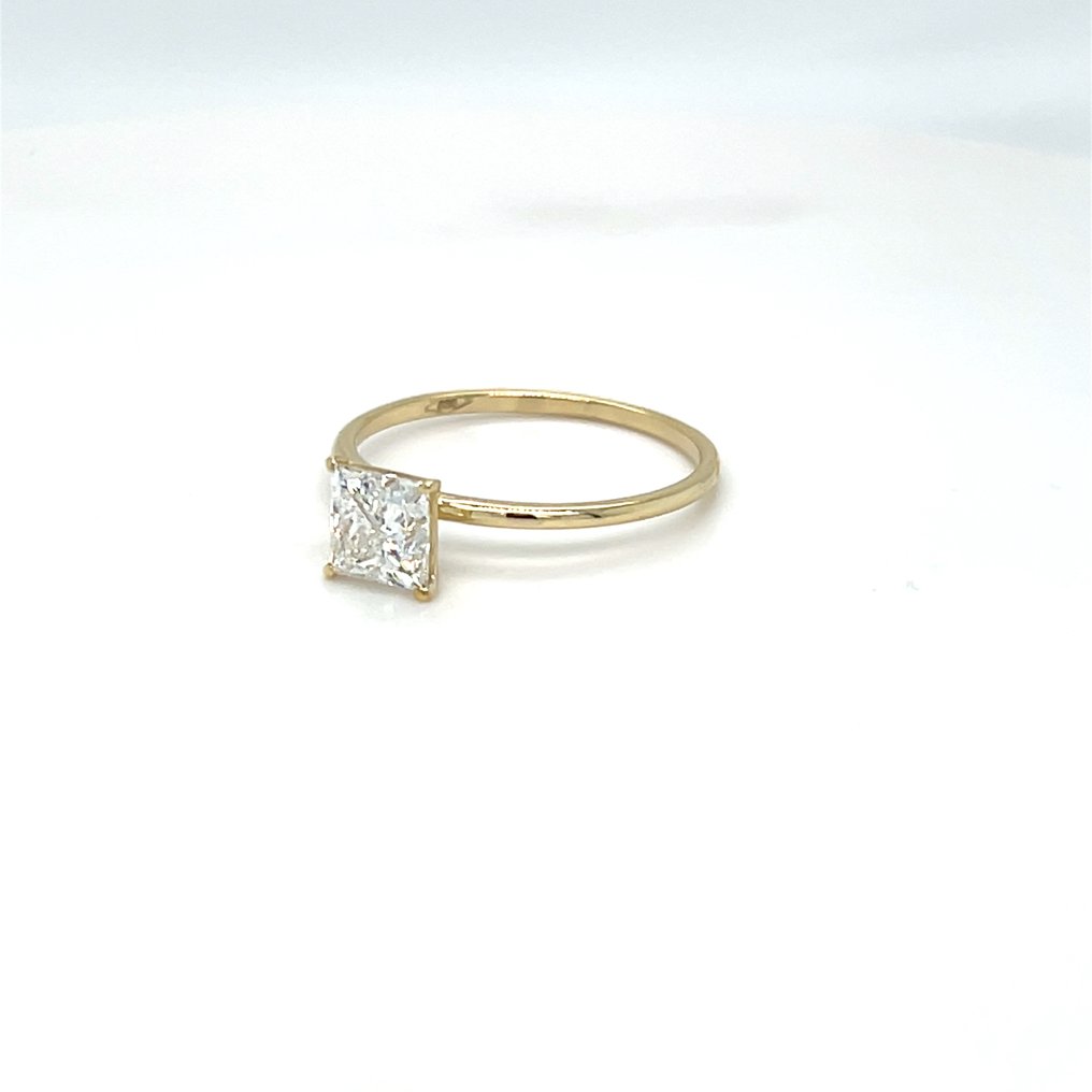 Ingen mindstepris - Ring - 14 karat Gulguld - 1.01ct. tw. Diamant (Laboratoriedyrket) #4.3