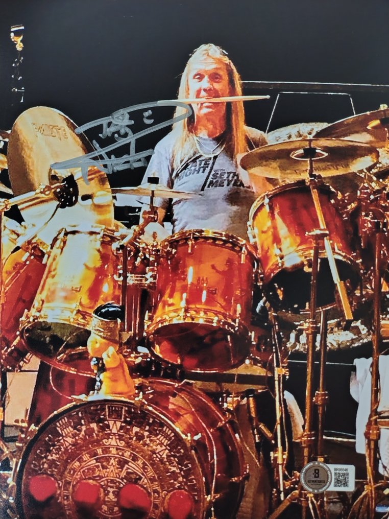 Iron Maiden - Nicko McBrain - Signed in person w/ Beckett Holo COA #1.0