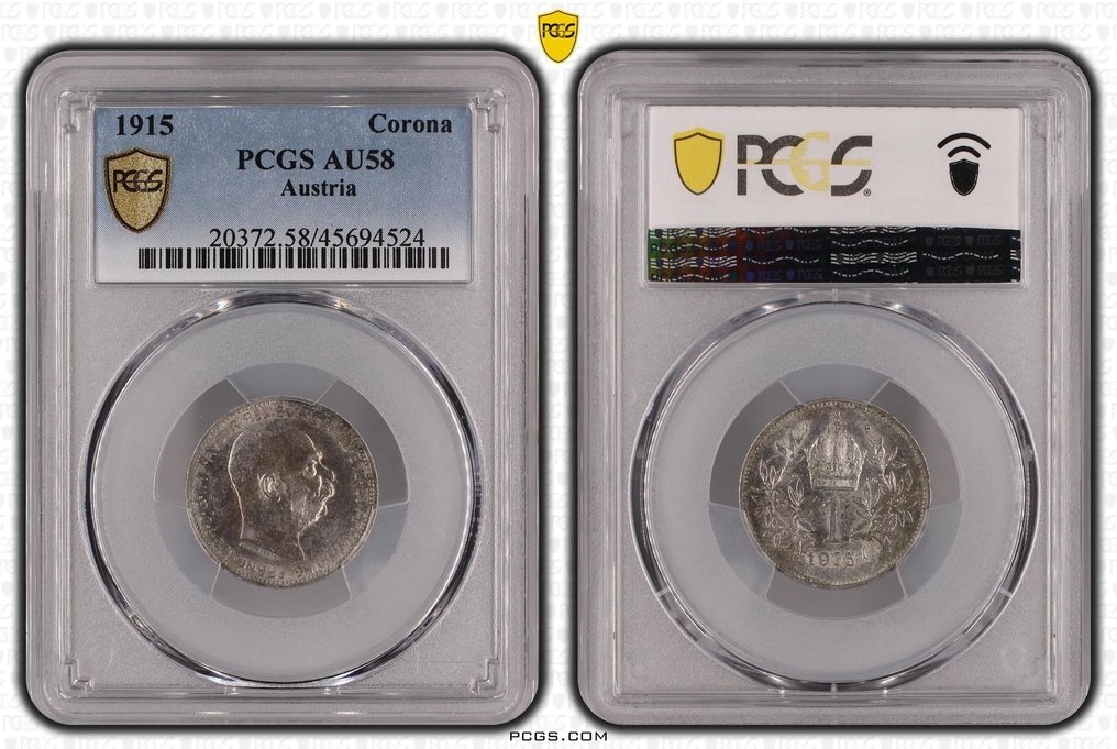 Austria. Franz Joseph I. Corona 1915 / AU58 (No reserve price) #4.3