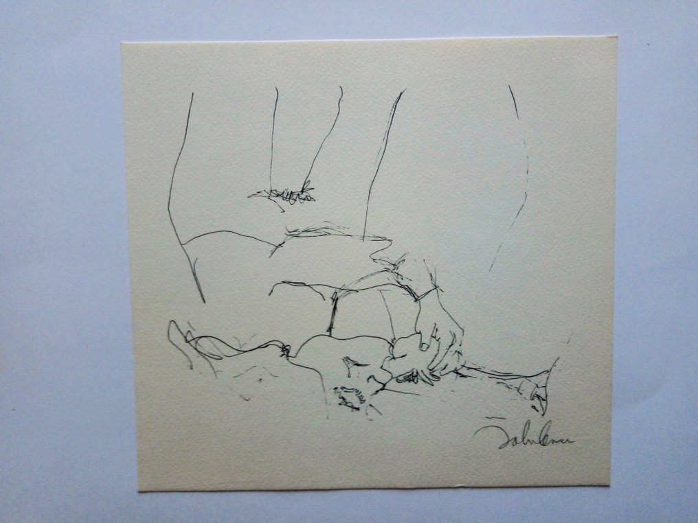 John Lennon - John Lennon - 1 Lithography (21x21 cm) - 1971 Ponte Sisto 'Bag One' - Booklet cover page not included #1.0