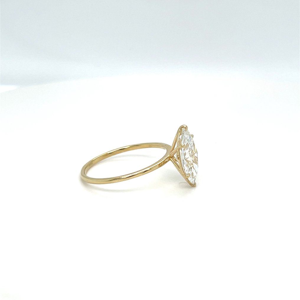 Ingen mindstepris - Ring - 14 karat Gulguld - 1.06ct. tw. Diamant (Laboratoriedyrket) #4.3