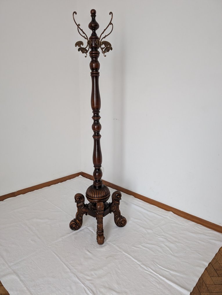 Column floor lamp - Wood - Coat rack / Stand #1.0