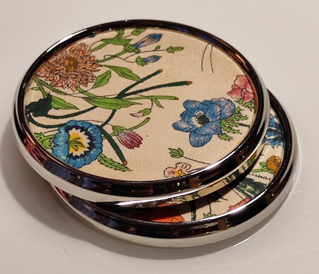 Gucci - Gucci - Untersetzer (2) - Silber, Textil - Untersetzer #1.0