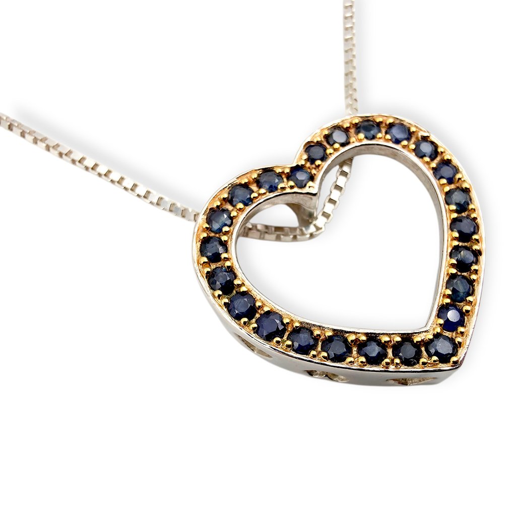 Sem preço de reserva - Colar Prata - Sapphire (Certificado) #2.1