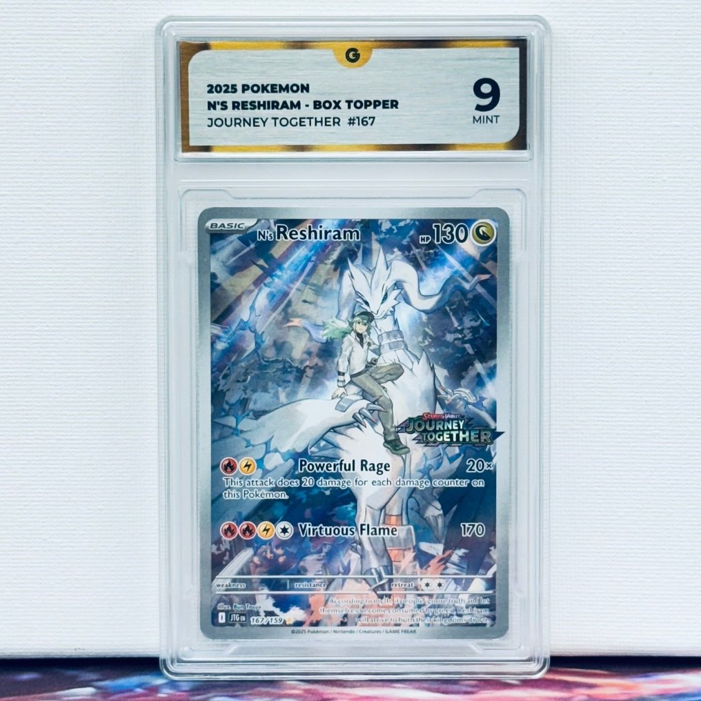 Pokémon Graded card - N's Reshiram 167 Box Topper - Pokémon - GG 9 #1.0