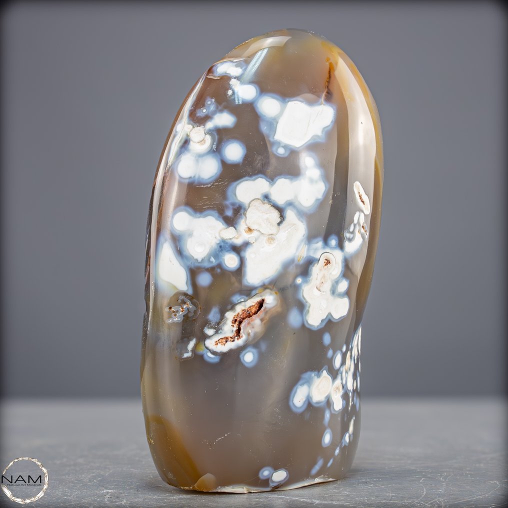 Φυσικό Όρκας Αχάτης ελεύθερου σχήματος. Δυναμική κομψότητα των ωκεανών- 1008.05 g #3.2