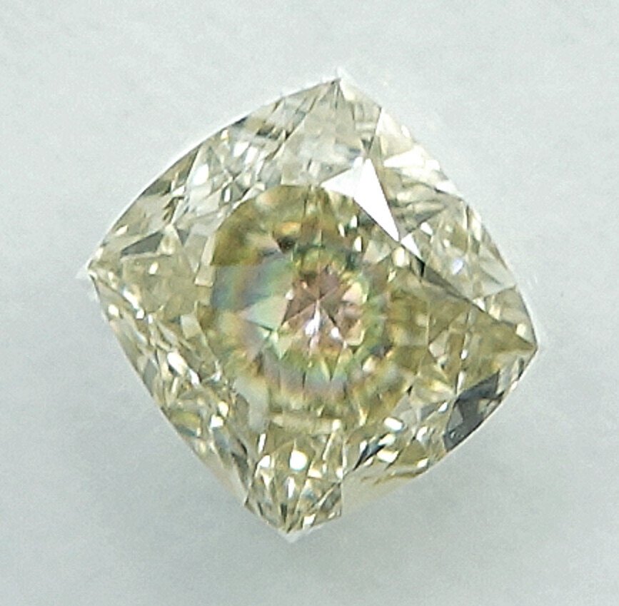 1 pcs Διαμάντι (Φυσικού χρώματος) - 0.51 ct - Κούσιον - Light Κίτρινο - VS1 - International Gemological Institute (IGI) #3.2