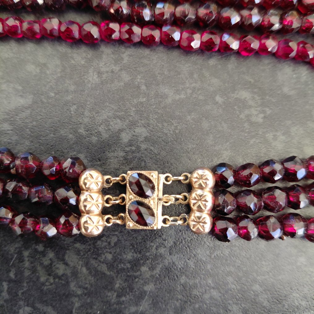 χωρίς τιμή ασφαλείας - Κολιέ τσόκερ - 14 καράτια Ροζ χρυσό - Αρχαίο κολιέ με γαζόν #4.3