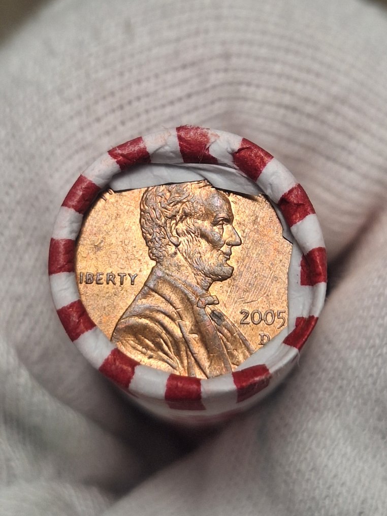 Ηνωμένες Πολιτείες. 6 rolls of 50 Red Pennies cent, unopened P/D/S mints, wheat cents, error strikes, 1960 to 2024/ Total of 300 coins  (χωρίς τιμή ασφαλείας) #2.1