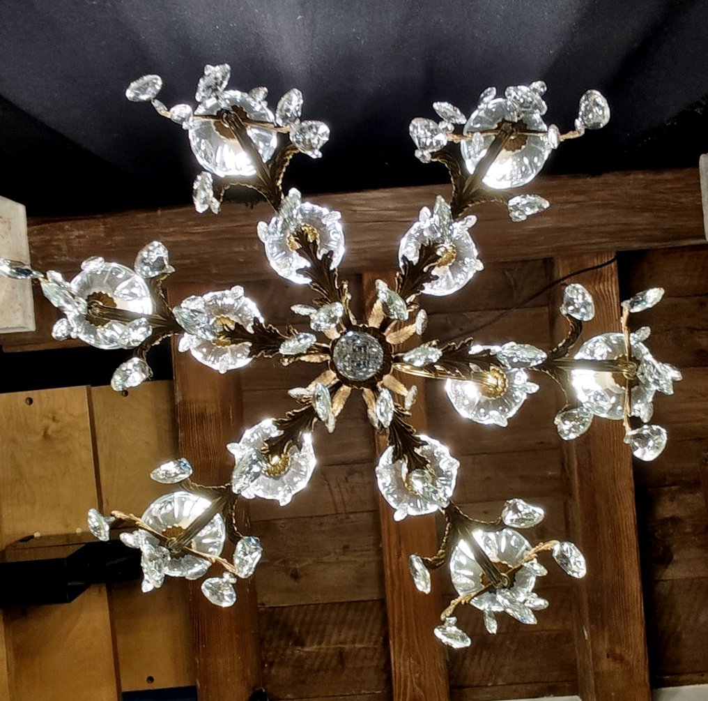 Candelabru - Nici o rezervă - bronz și sticlă - 12 lumini #3.2