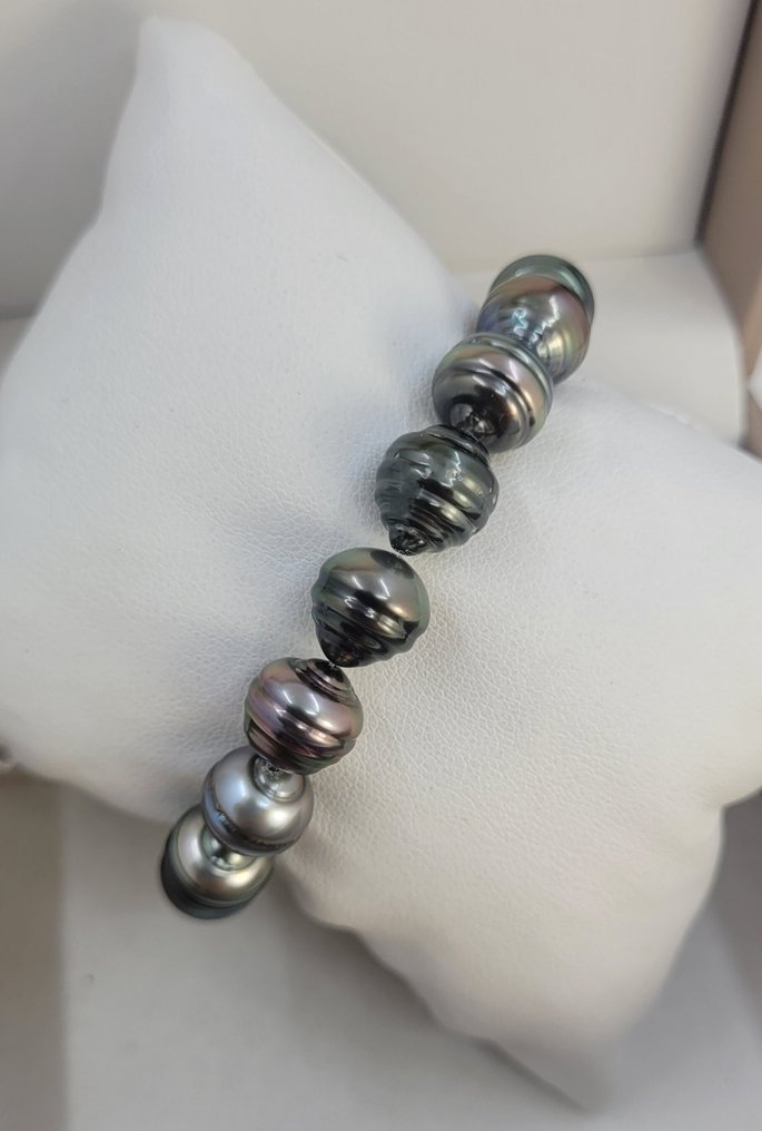 No reserve price - Bracelet 9.5x11mm Multi Tahitian Pearls #2.1