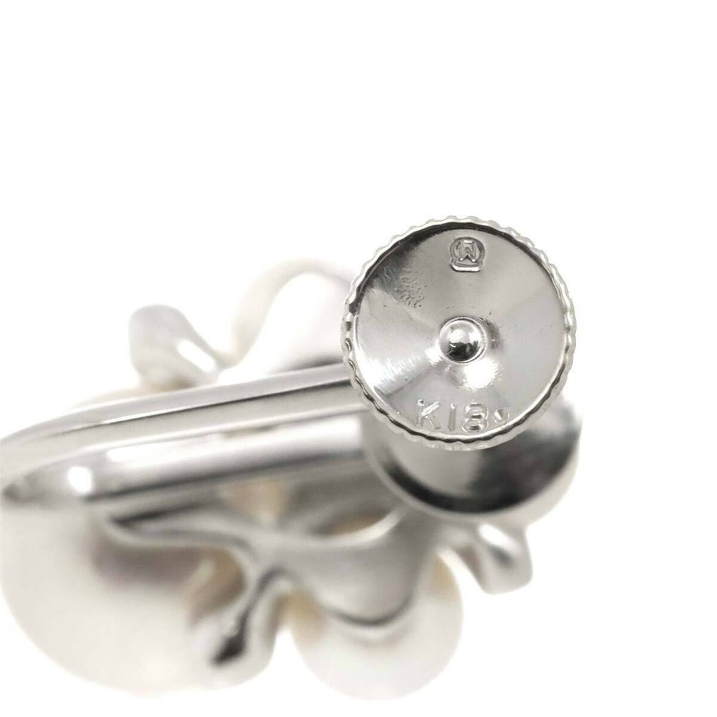 Mikimoto - Øredobber - 18 karat Hvitt gull #4.3