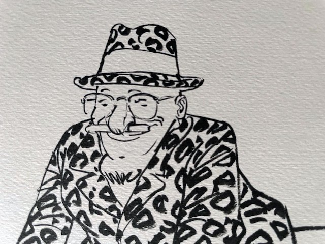 François Boucq - Jérôme Moucherot et l'hippopotame - Dessin original dédicacé #2.1