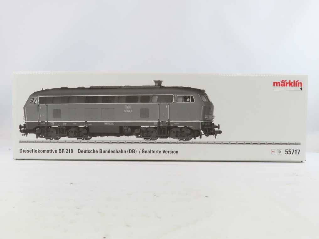 Märklin 1 - 55717 - Diesel-hydraulisk lokomotiv (1) - BR 218 med full lyd MFX Geweatherd - DB #4.3