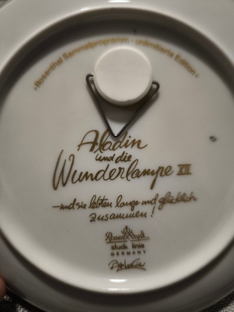 Rosenthal - Διακοσμητικό πιάτο τοίχου (12) - Πορσελάνη - Ολοκληρωμένο σετ 12 συλλεκτικών πιάτων Rosenthal – «Αλαντίν και το μαγικό λυχνάρι» #1.0