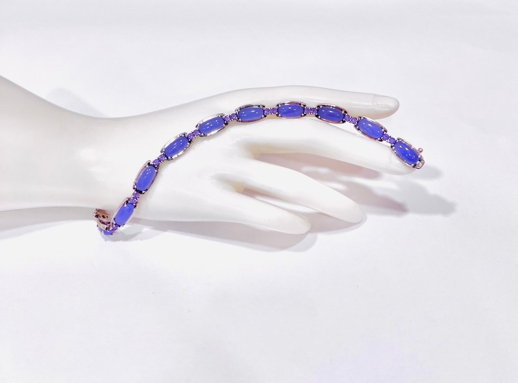 χωρίς τιμή ασφαλείας - Βραχιόλι Ασημί - Giada lavanda #1.0