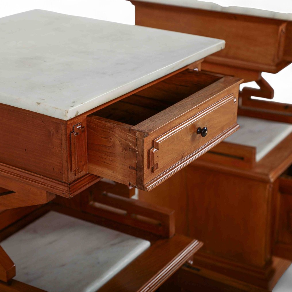 Szafka nocna - Dąb, Marmur #4.3