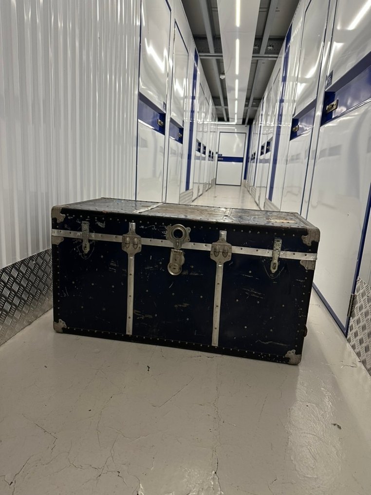 unkown - unknown - Cassa - Legno - baulone blu da viaggio del 1900 #2.1