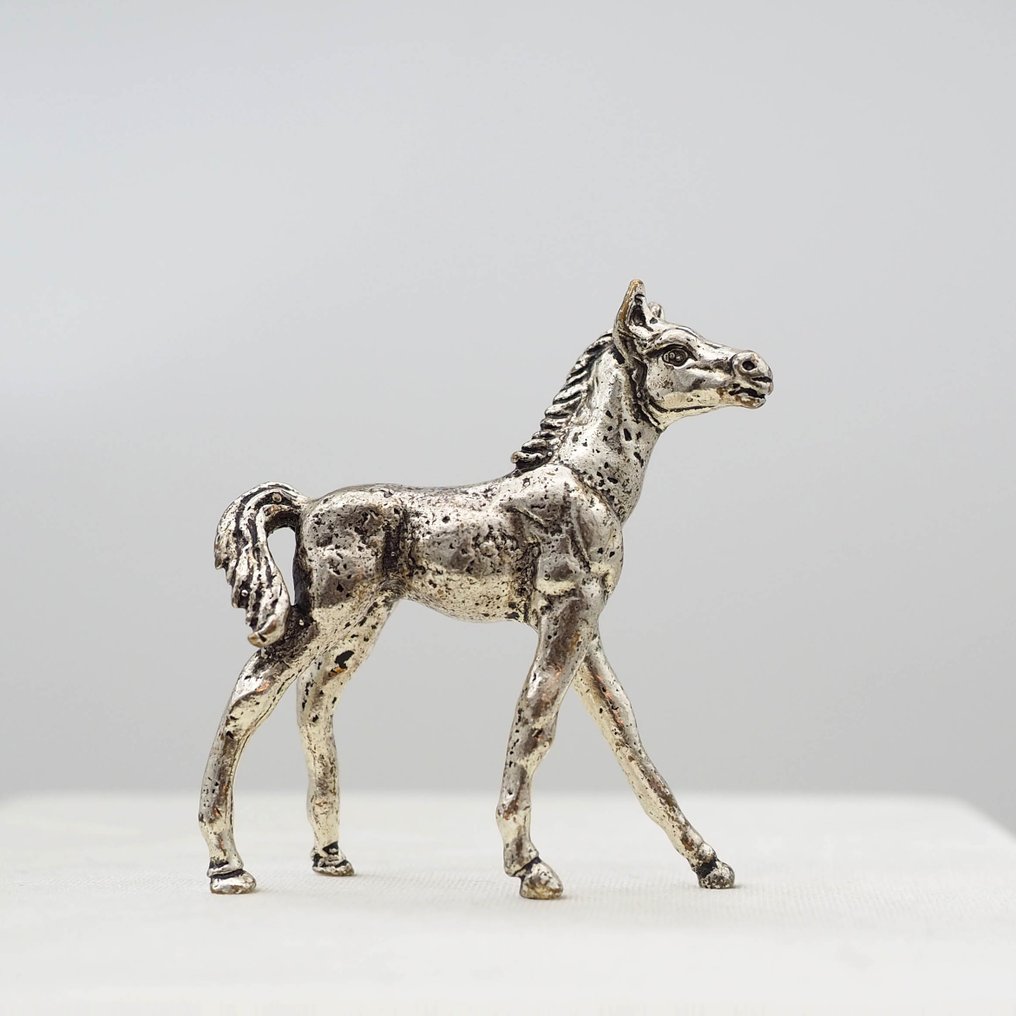 Miniature figur - Cavallo Puledro - .800 sølv #1.0