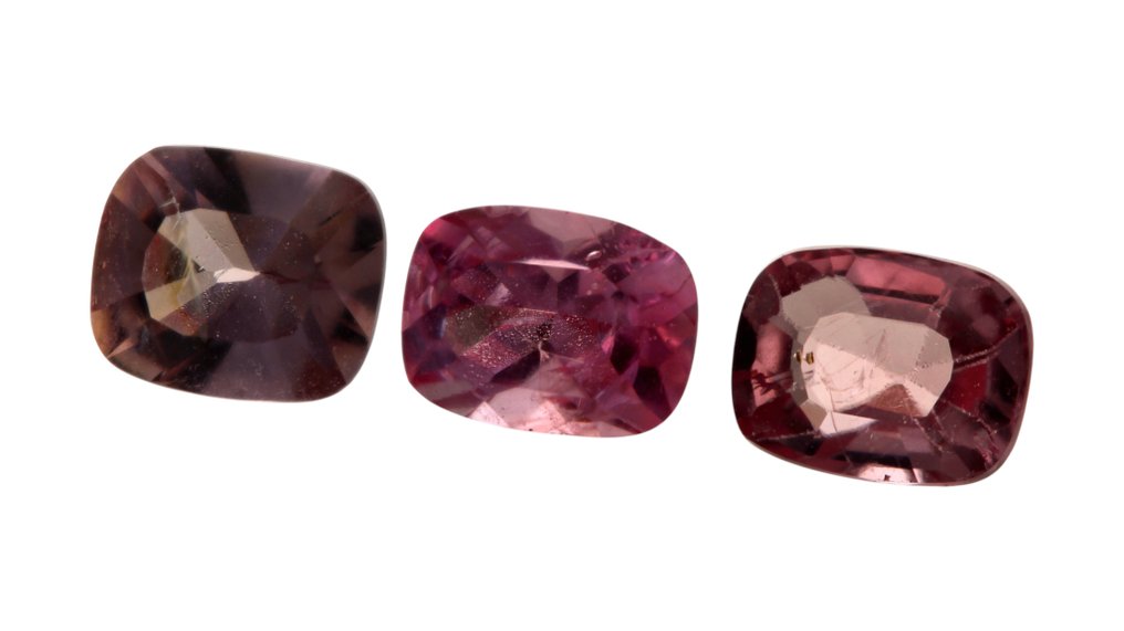 Ingen mindstepris - 3 pcs Violet, Lyserød Spinel - 1.73 ct - Instituto Gemólogico Español (IGE) #1.0