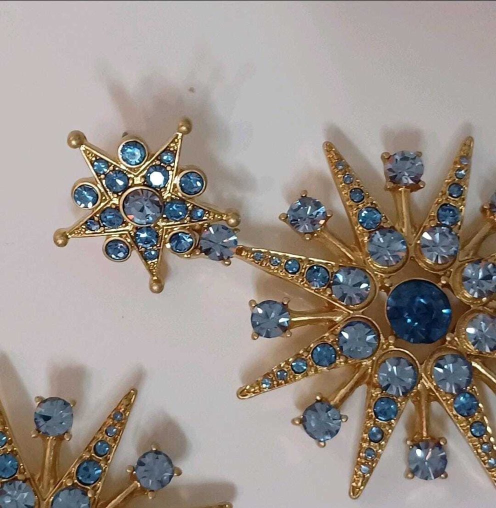 Oscar De La Renta - 鍍金, 水晶 - 耳環 #3.2