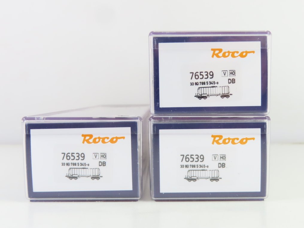 Roco H0 - 76539 - Model train freight carriage (3) - Three four-axle tank wagons 'WIW AG'. - DB #4.3