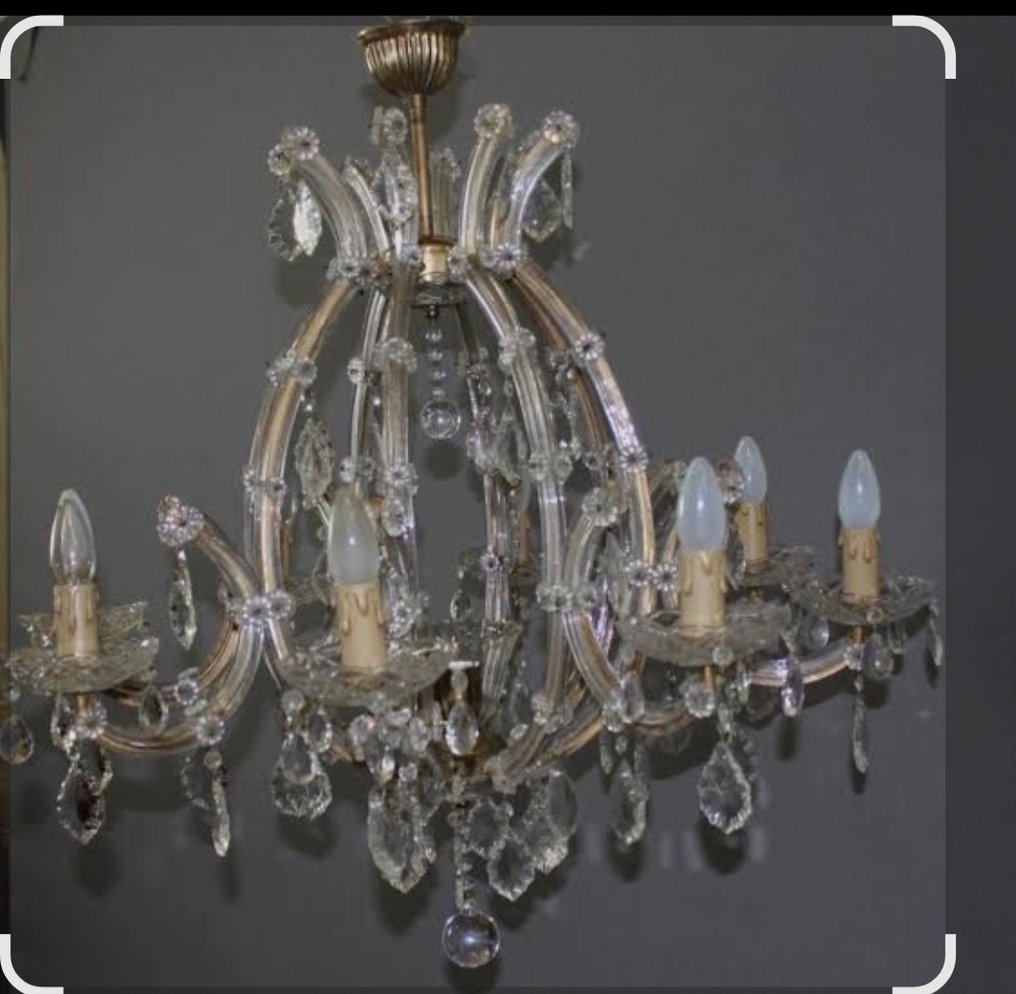 Csillár - Sárgaréz, Kristály - Lampadario Maria Theresa #1.0