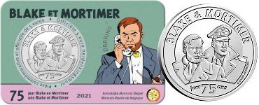 Belgium. 5 Euro 2021 "Blake and Mortimer" (2 coincards) (Nincs minimálár) #3.2