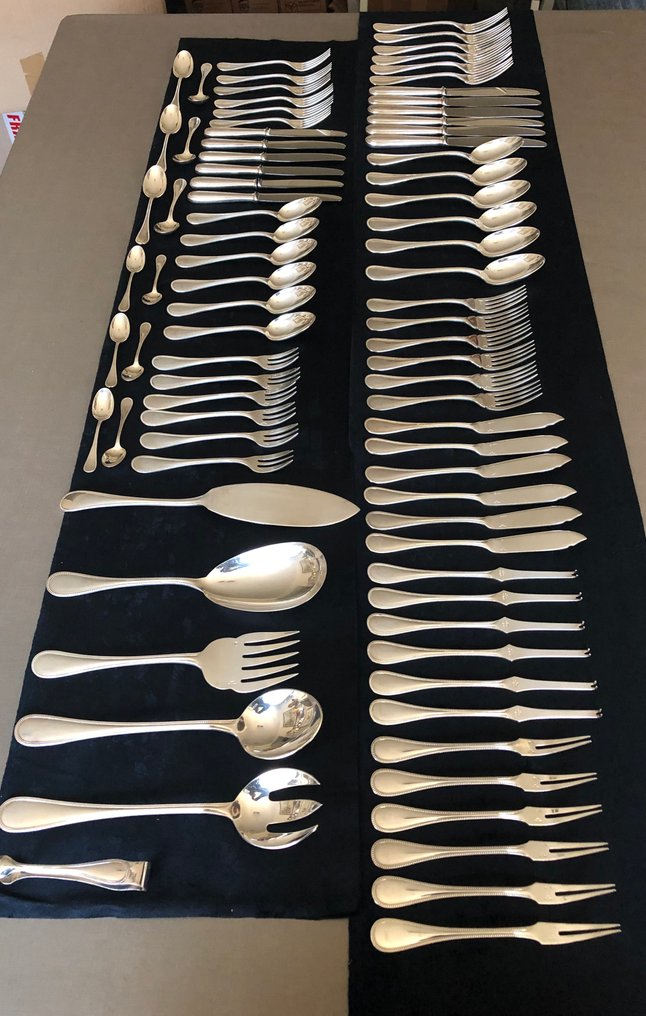 Christofle - Servizio di posate (84) - Perline - Placcato argento #2.1