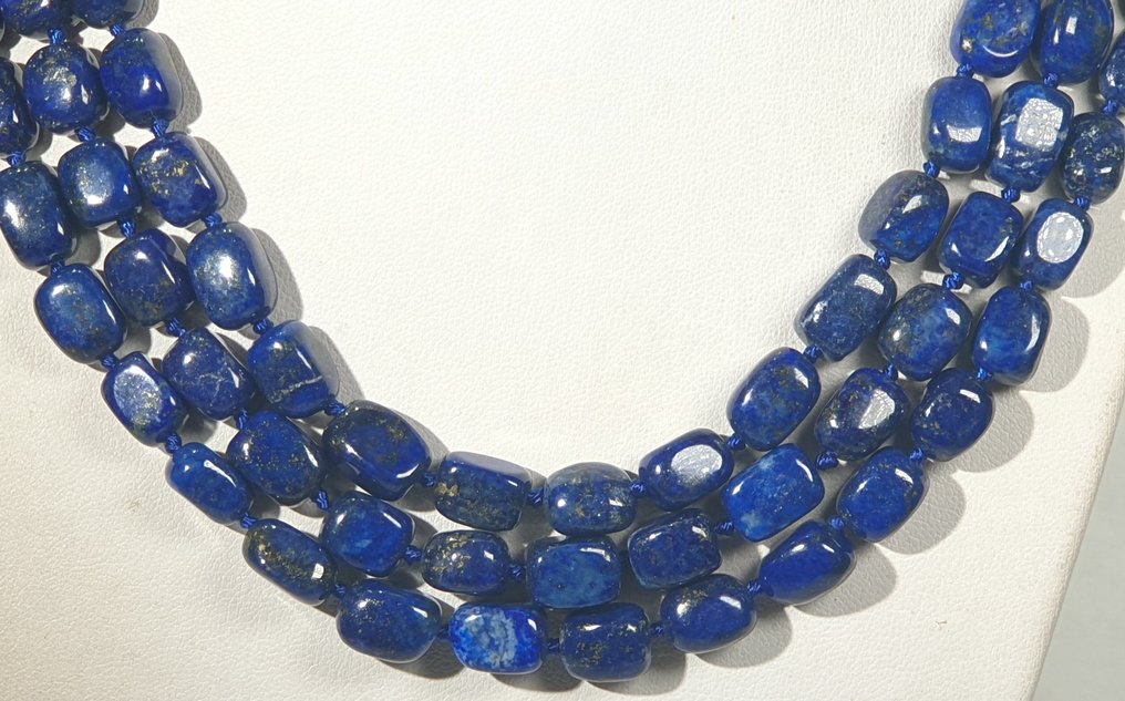 Lapis lazuli luonnollinen Afganistan - erittäin harvinainen - yhdistää meidät jumalalliseen ja - Kaulakoru #1.0