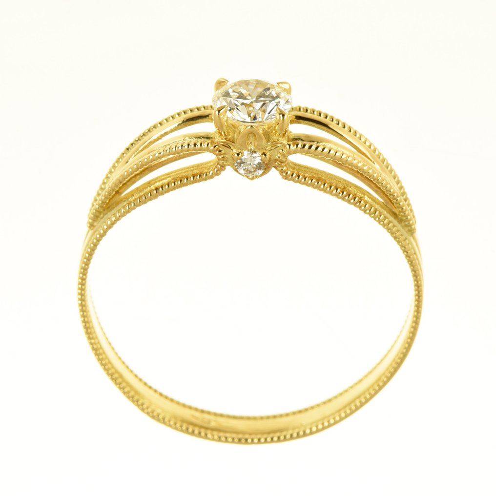 Bague - 14 carats Or jaune Diamant (Naturelle)  #4.3