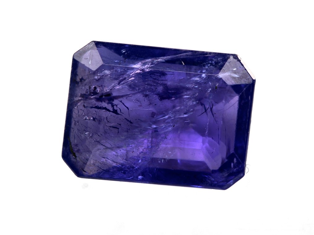 没有保留价 蓝色, 紫罗兰色 坦桑石  - 5.37 ct - 西班牙宝石学院（IGE） - 非常好的颜色 #1.0