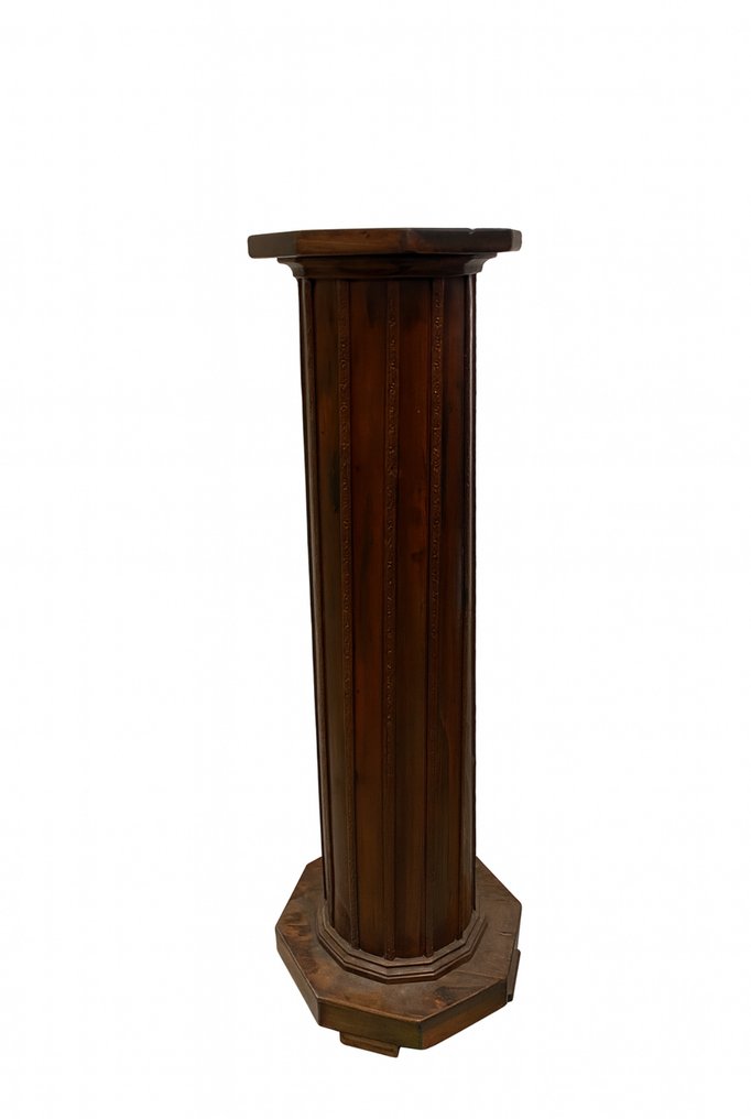 Sculptură aspect columnar, Colonna - 101 cm - Lemn #1.0