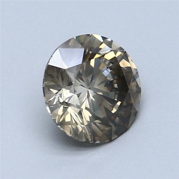 Senza prezzo di riserva - 1 pcs Diamante  (Colorato naturale)  - 1.51 ct - Rotondo - Fancy deep Marrone, Verdastro Giallo - VS2 - International Gemological Institute (IGI) #1.0