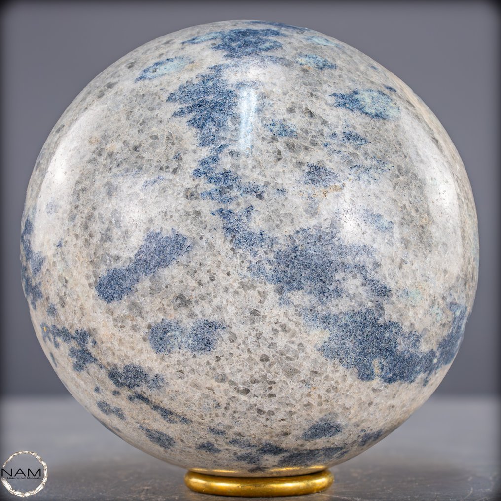 K2 sphere from Madagascar. The harmony of granite and azurite.- 2937.74 g #1.0
