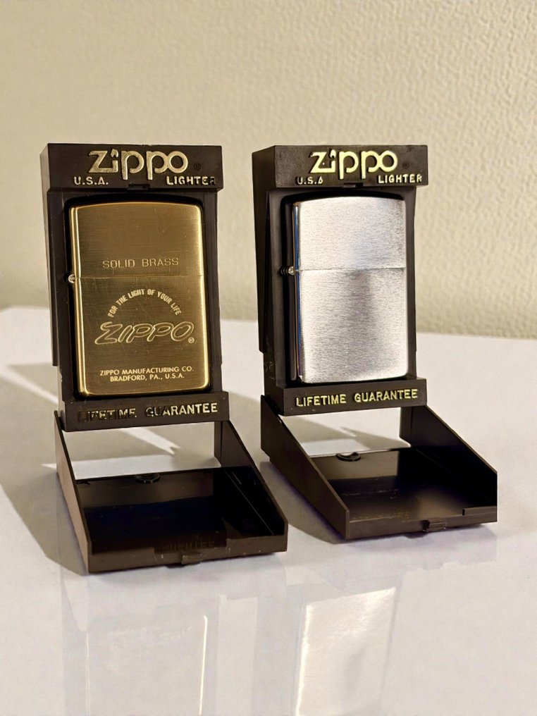 Zippo - No reserve price - Lighter - Brass - (2) #1.0