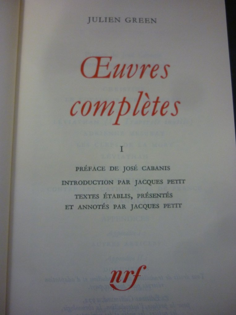 Julien Green - [Pléiade] Oeuvres complètes - Tome I, V & VI - 1972-1998 #4.3