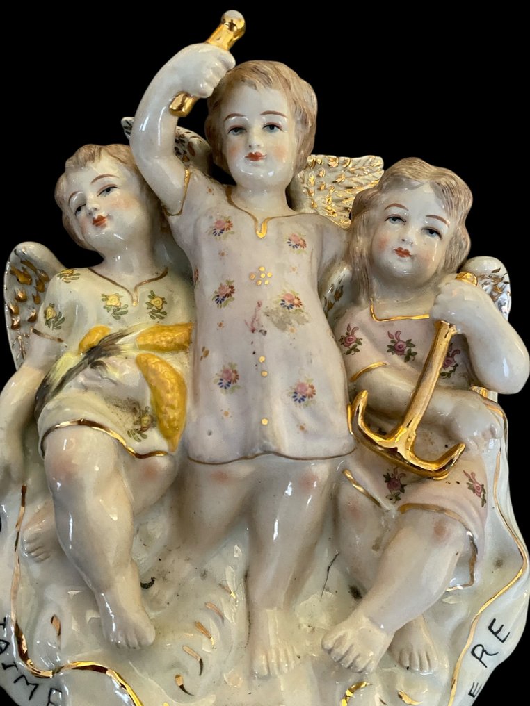  Κολυμβήθρα αγιασμού - 1960-1970 - Πίστη, Ελπίδα, Αγάπη - XL - 30 εκ.  #1.0