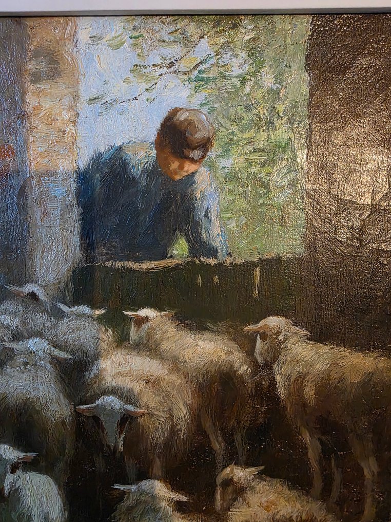 Cor Bouter/C.Verschuur (1888-1966) - Schapen in de stal #4.3