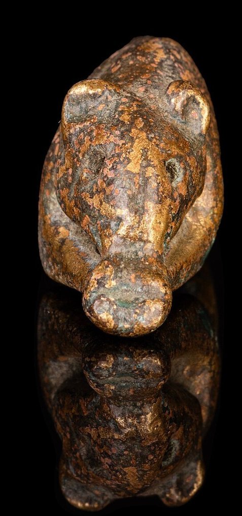 古罗马 黄铜色 古罗马铜制老鼠形状吊坠 - 3.5 cm  (没有保留价) #1.0