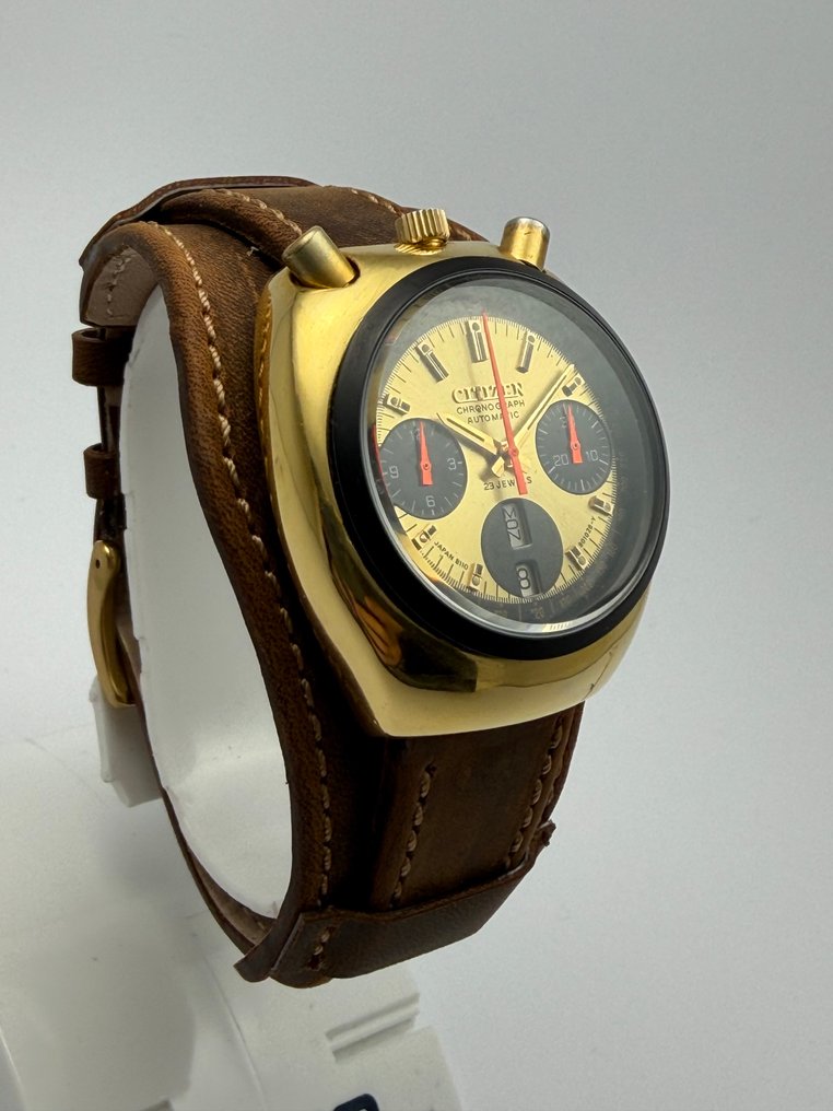 Citizen - Vintage Citizen Chronograph Bullhead 8110A 67- Automatic Serviced Men's Wristwatch - No reserve price - Men - 1970-1979  #3.2