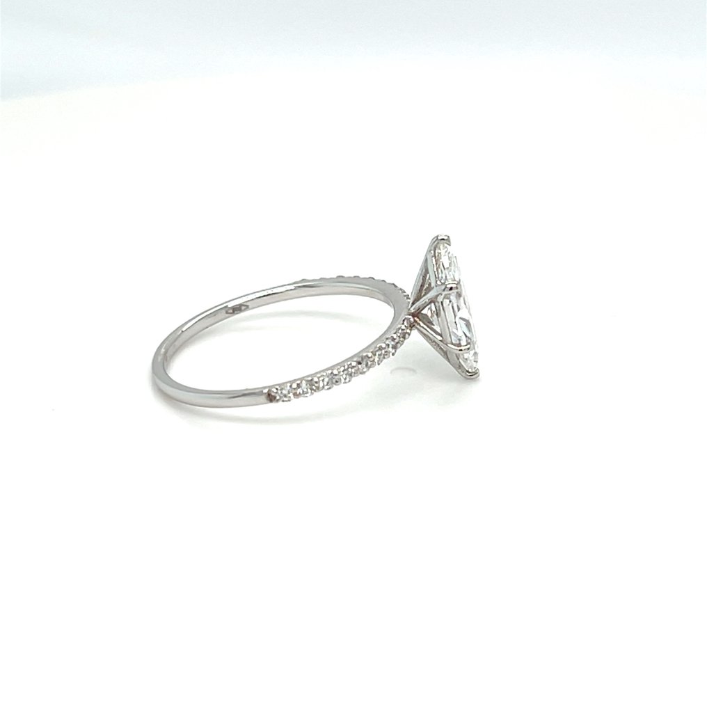 Zonder minimumprijs - Ring - 14 karaat Witgoud - 1.23ct. tw. Diamant (Lab-grown) - Diamant #4.3