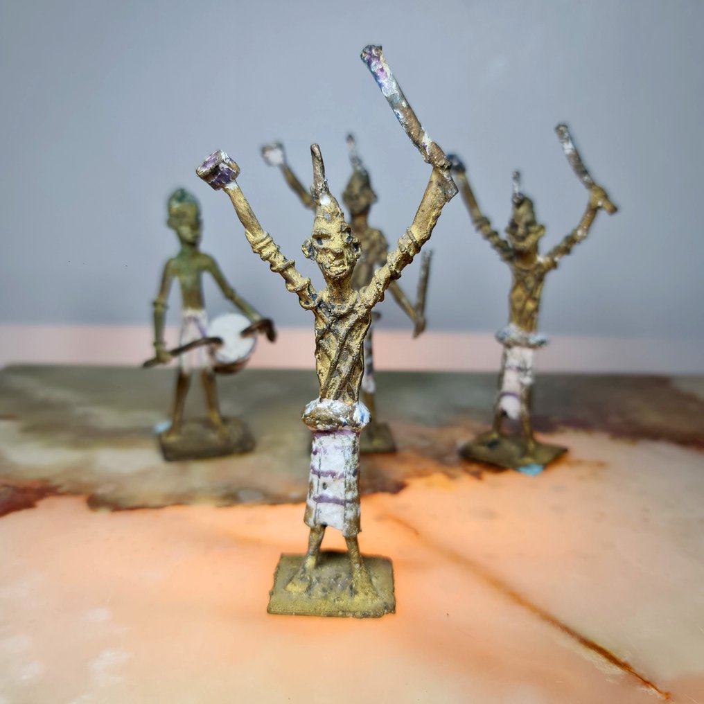 Ensemble de quatre figurines en bronze - Φιγούρα - Αφρική  (χωρίς τιμή ασφαλείας) #4.3