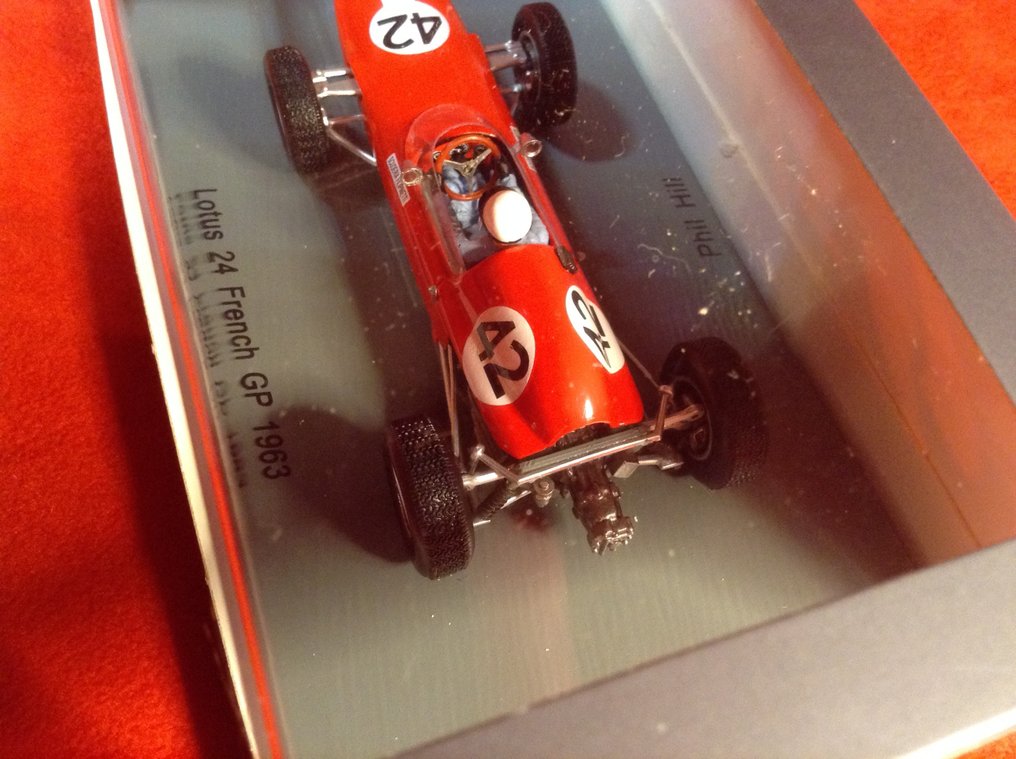 Spark 1:43 - Rennwagenmodell - ref. #S4822 Lotus BRM F.1 Scuderia Filipinetti French GP 1963 #42 Phil Hill - Ausgezeichnete Qualität - Limitierte Edition - Heute schwer zu finden #4.3
