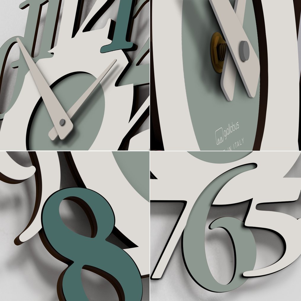 挂钟 - GIallobus -  现代的 木 - 2024 - Carved Watch #4.3