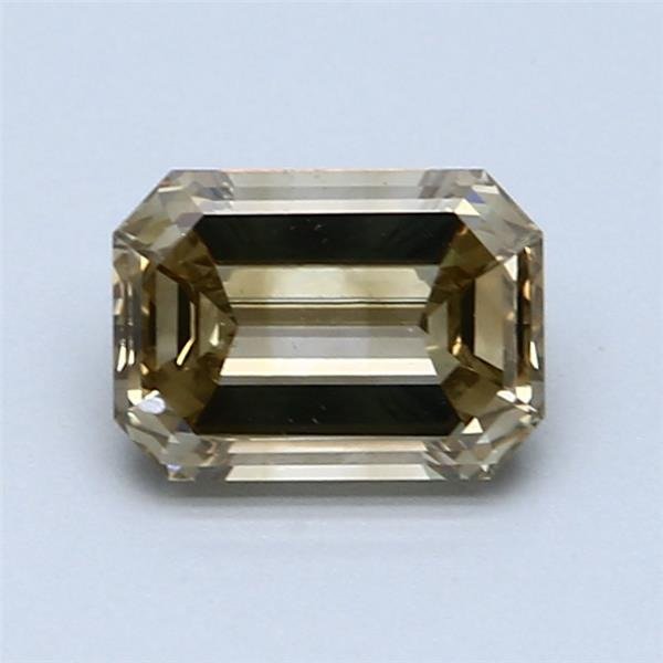 Nincs minimálár - 1 pcs Gyémánt (Természetes színű) - 1.50 ct - Smaragd - Fancy Zöldes, Barnás Sárga - VS2 - Nemzetközi Gemmológiai Intézet (IGI) #1.0
