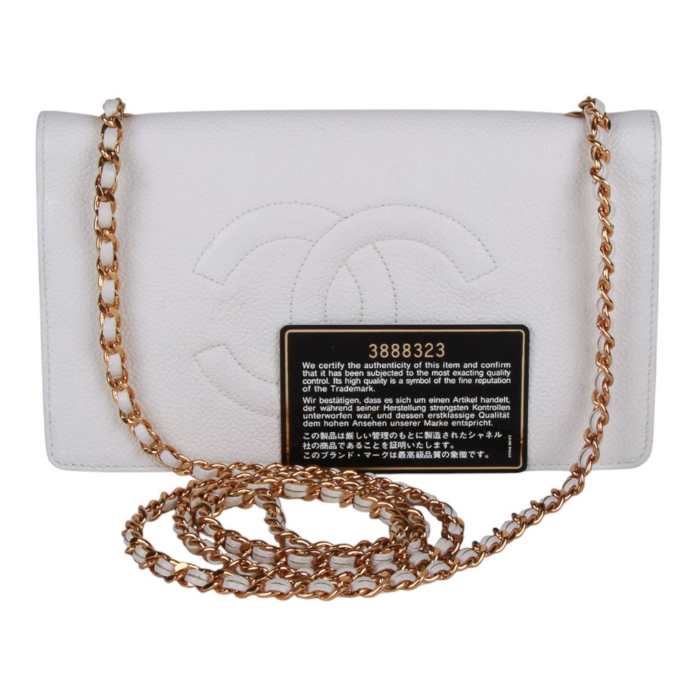 Chanel - Wallet on Chain (WOC) – White Caviar with Gold-Tone Hardware – Made in Italy - Borsa a spalla #1.0
