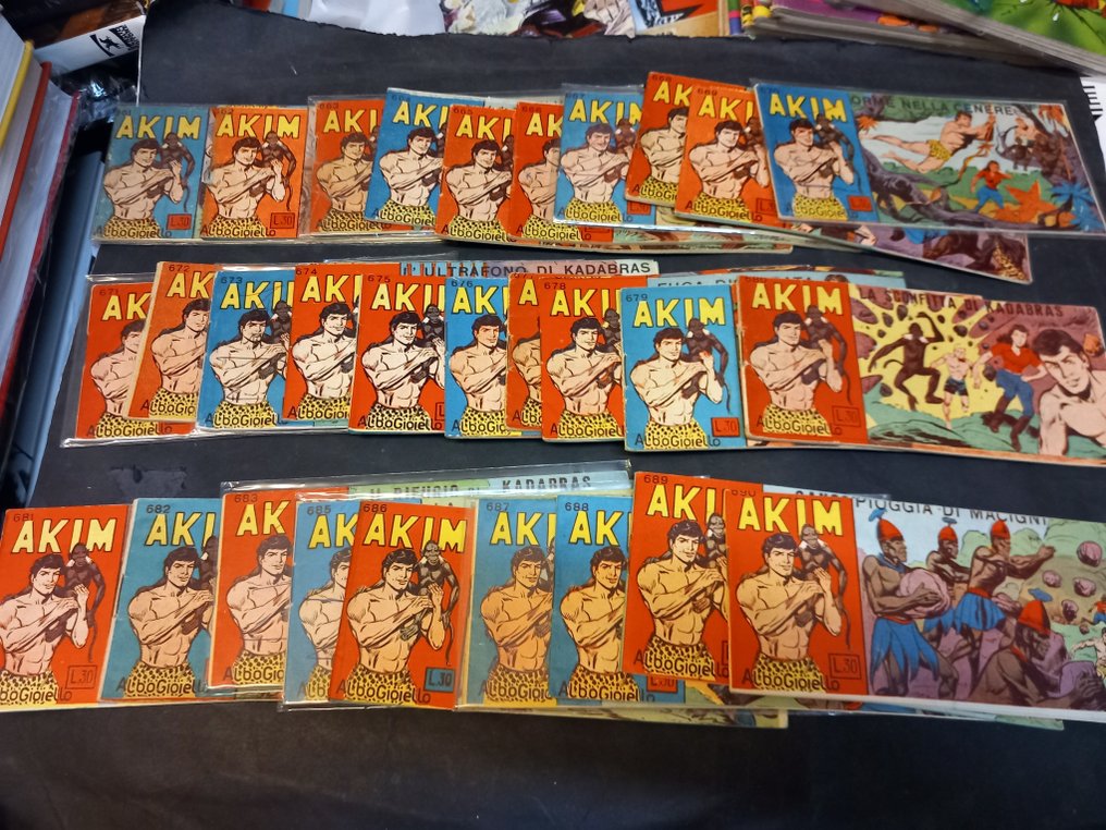 Akim - Sequenza  dalla nn. 601 alla 700 strisce originali di akim - 99 Comic - First edition - 1963/1965 #1.0